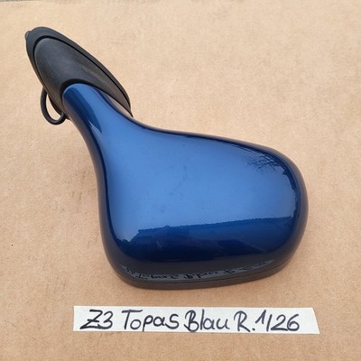BMW Z3 Roadster Seiten Außen Spiegel Gehäuse Glas Motor RECHTS Topas Blau  – Bild 4