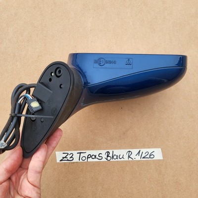 BMW Z3 Roadster Seiten Außen Spiegel Gehäuse Glas Motor RECHTS Topas Blau  – Bild 5