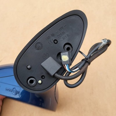 BMW Z3 Roadster Seiten Außen Spiegel Gehäuse Glas Motor RECHTS Topas Blau  – Bild 7