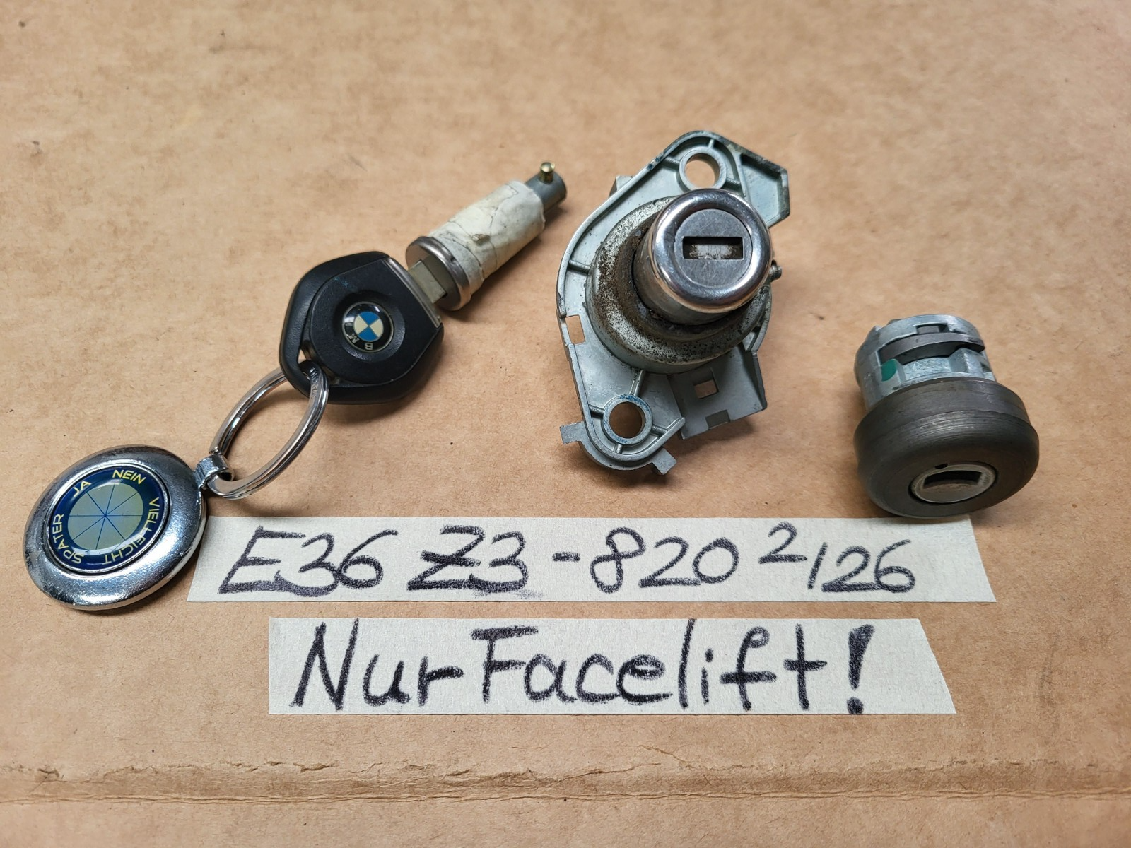 BMW Z3 Roadster Zündschloss Schließzylinder 1095820  Tür Schloss +  Schlüssel – Bild 1