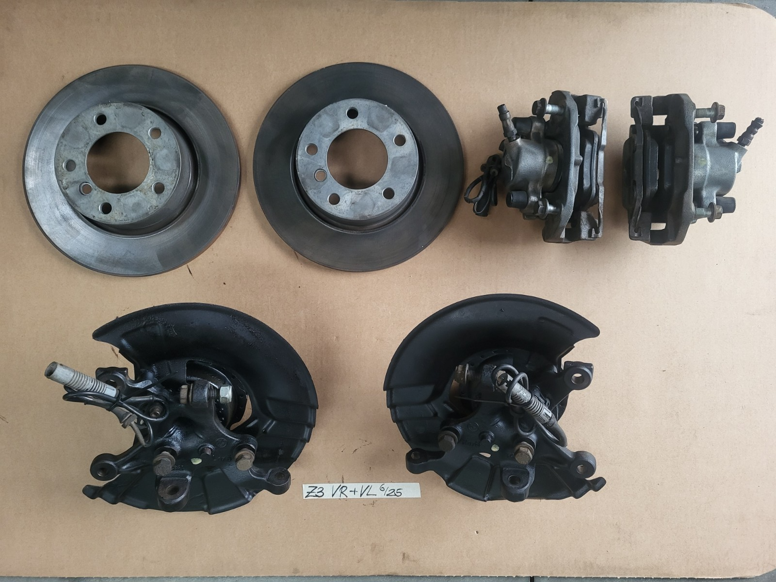 orig. BMW Z3 Radlager Radnabe Bremssattel Beläge Bremsscheibe VORNE RECHTS LINKS