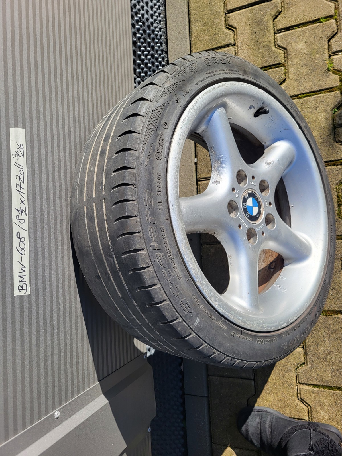 EINE BMW E36 Z3 E46 Z4 Alufelge 8,5 J x 17 Zoll 1092608 + Reifen 225/40 ABHOLUNG – Bild 3
