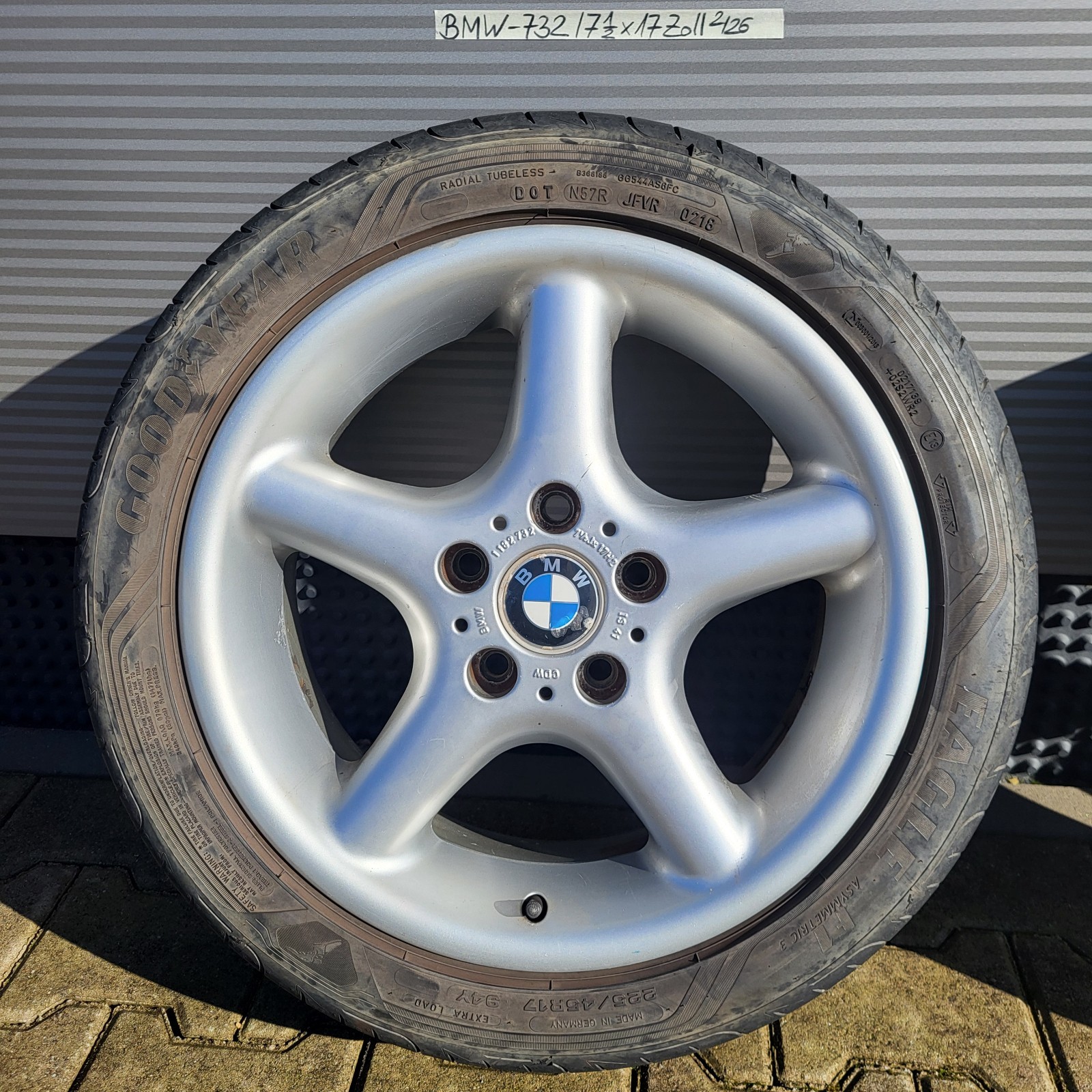 EINE BMW E36 Z3 E46 Z4 Alufelge 7,5 J x 17 Zoll 1182732 + Reifen 225/45 ABHOLUNG – Bild 1