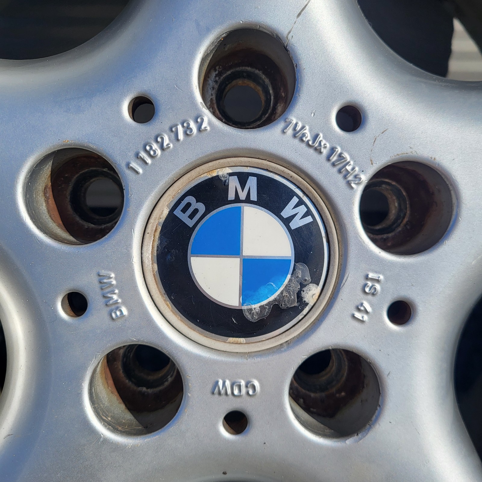 EINE BMW E36 Z3 E46 Z4 Alufelge 7,5 J x 17 Zoll 1182732 + Reifen 225/45 ABHOLUNG – Bild 2