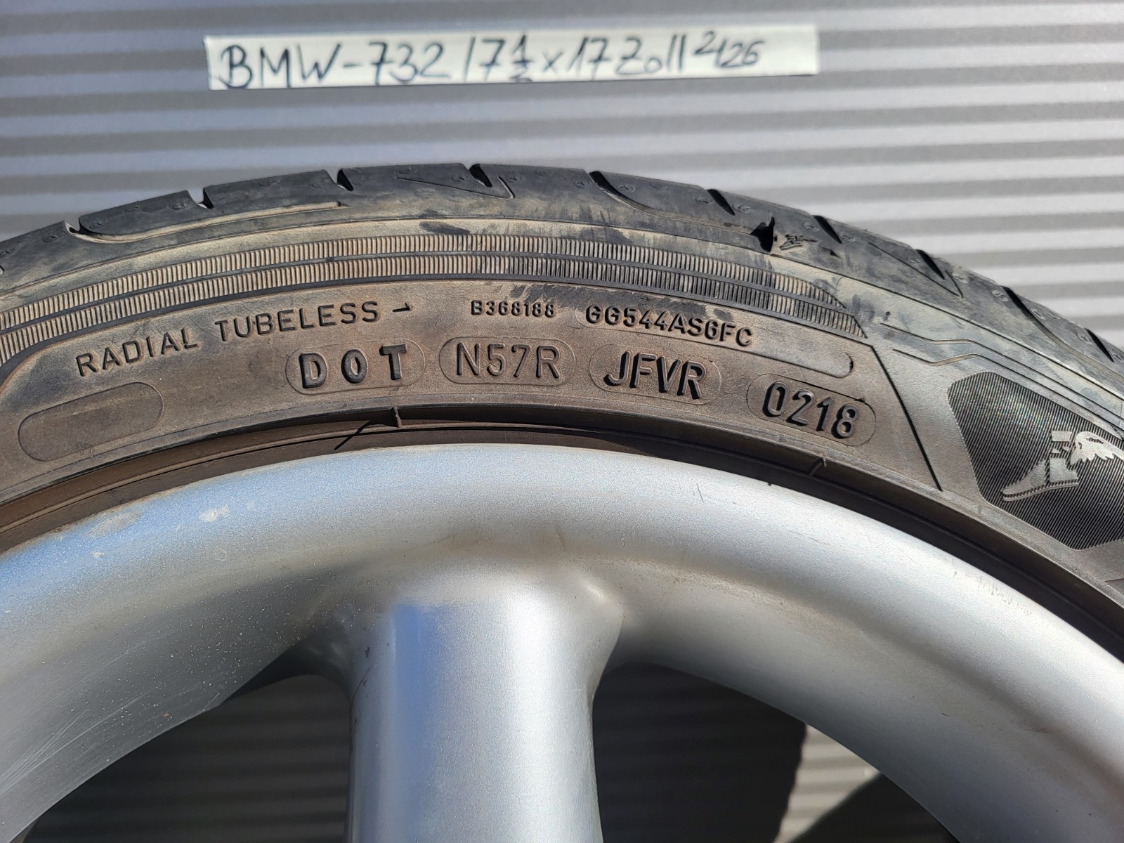 EINE BMW E36 Z3 E46 Z4 Alufelge 7,5 J x 17 Zoll 1182732 + Reifen 225/45 ABHOLUNG – Bild 5