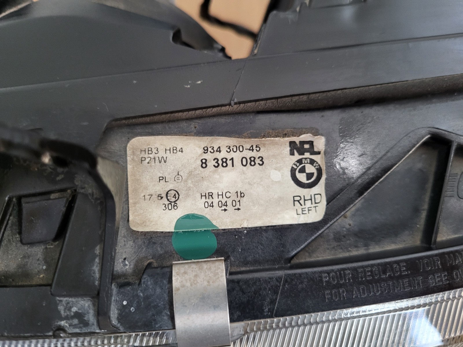 Front Scheinwerfer BMW Z3 english headlight Blinker Glas gelb RHD  RECHTS  LINKS