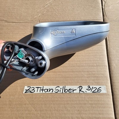 BMW Z3 Roadster Seiten Außen Spiegel Glas + Motor RECHTS Titan Silber Metallic 