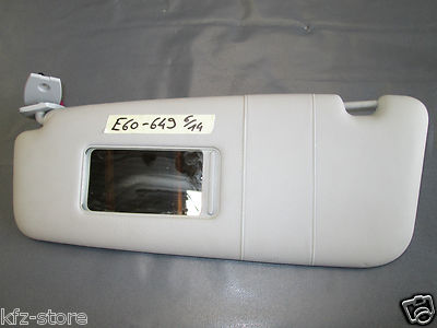 BMW E60  E61 Sonnenblende grau Sonnen Schutz Blende LINKS beleuchtet 7066649 – Bild 1