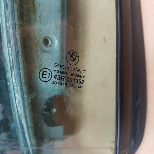 original  BMW 3er E36 Cabrio Seiten Fenster Glas Scheibe + Motor HINTEN RECHTS – Bild 3