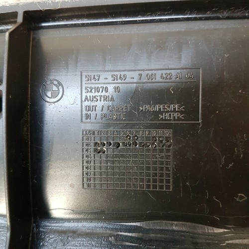 BMW E61 Heckdeckel Teppich Verkleidung  Abdeckung Heckklappe Kofferraum Klappe  – Bild 3