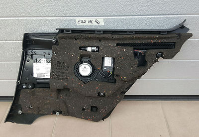 BMW E92 Seiten Verkleidung innen HINTEN LINKS Leder schwarz ohne Gurtbringer  – Bild 4