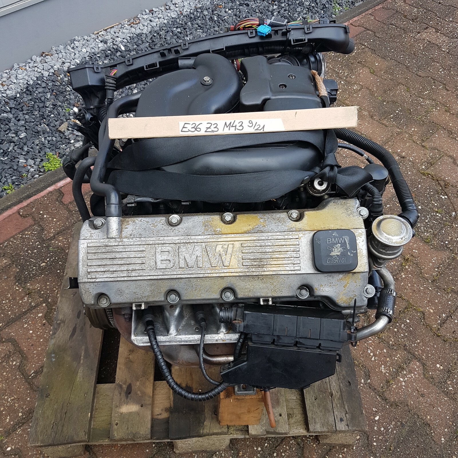 BMW E46 Z3 Roadster Motor Engine 1,9 Liter M43 Triebwerk 118 PS 139 TKM ABHOLUNG – Bild 2