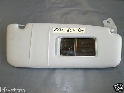 BMW E60 / E61 Sonnenblende grau Kunstleder Rechts beleuchtet 7066650 – Bild 1