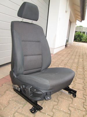 BMW E60 E61 Beifahrer Sitz grau Jul Edward Anthrazit Stoff ABHOLUNG  – Bild 1