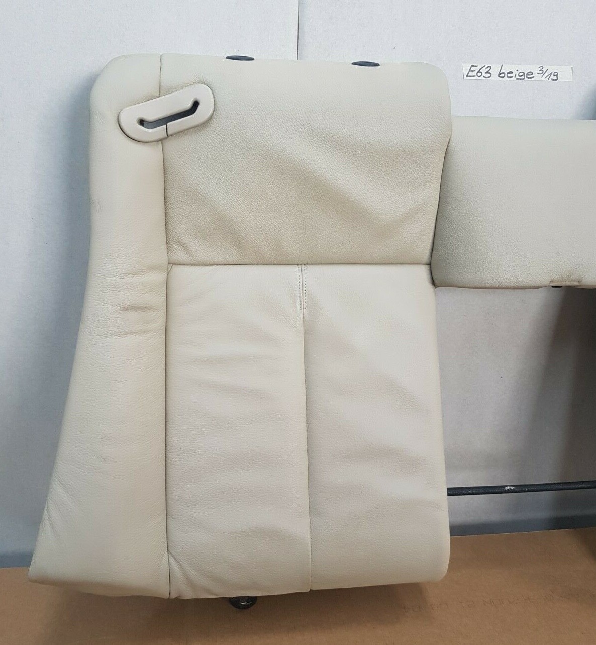 BMW 6er E63 Leder Sitz Rücksitzbank beige Rückbank Oberteil ohne Kopfstützen – Bild 2