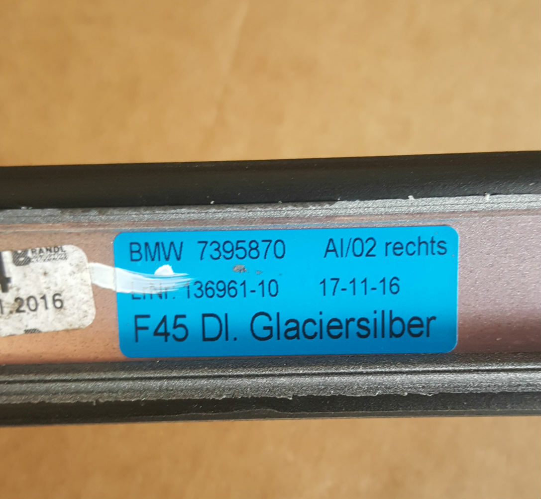 BMW 2er F45 Active Tourer Dach Leiste Zierleiste Dach RECHTS Silber A83 7400090  – Bild 4