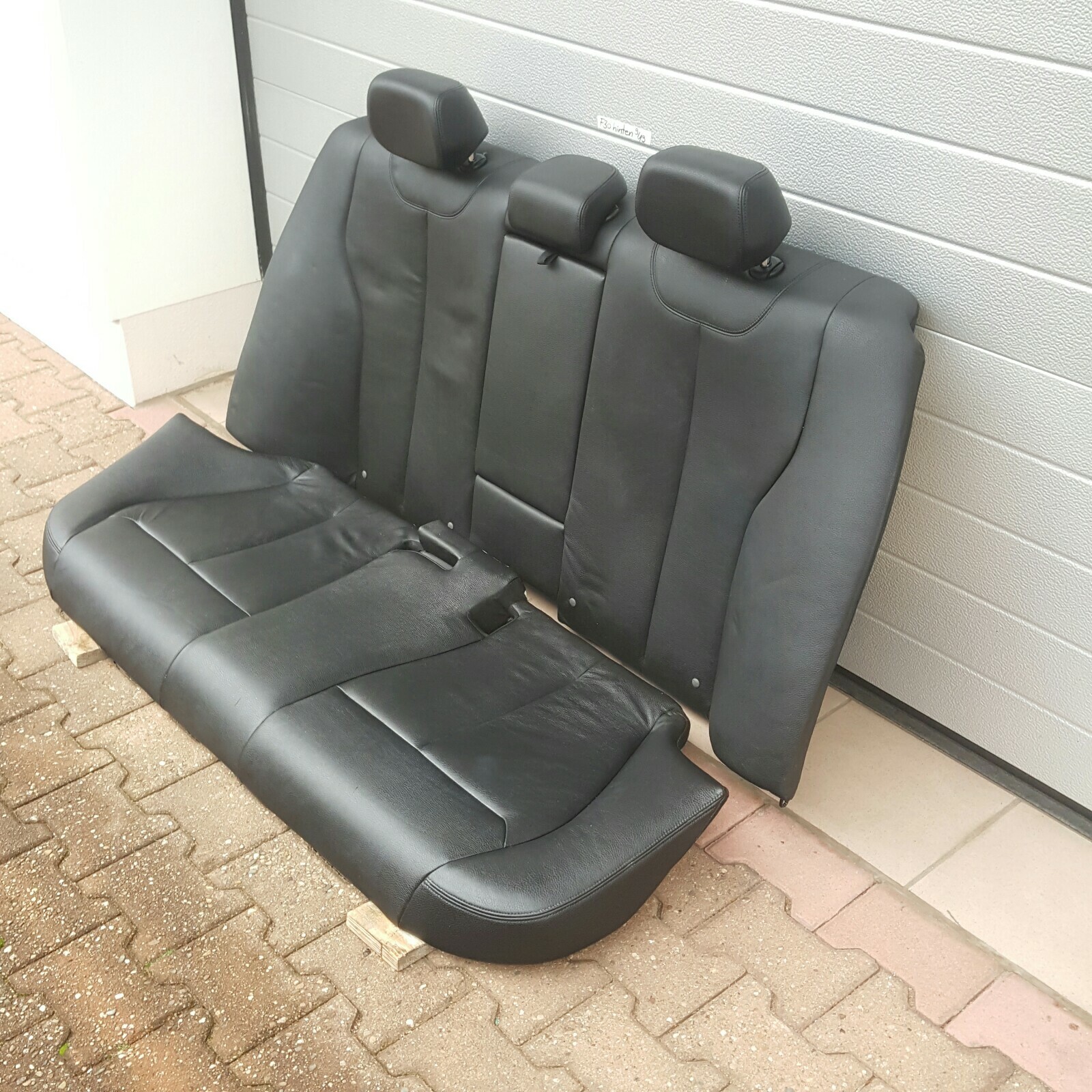 BMW F30 Limousine Rückbank  Rücksitzbank Leder Sitz HINTEN schwarz ABHOLUNG – Bild 3