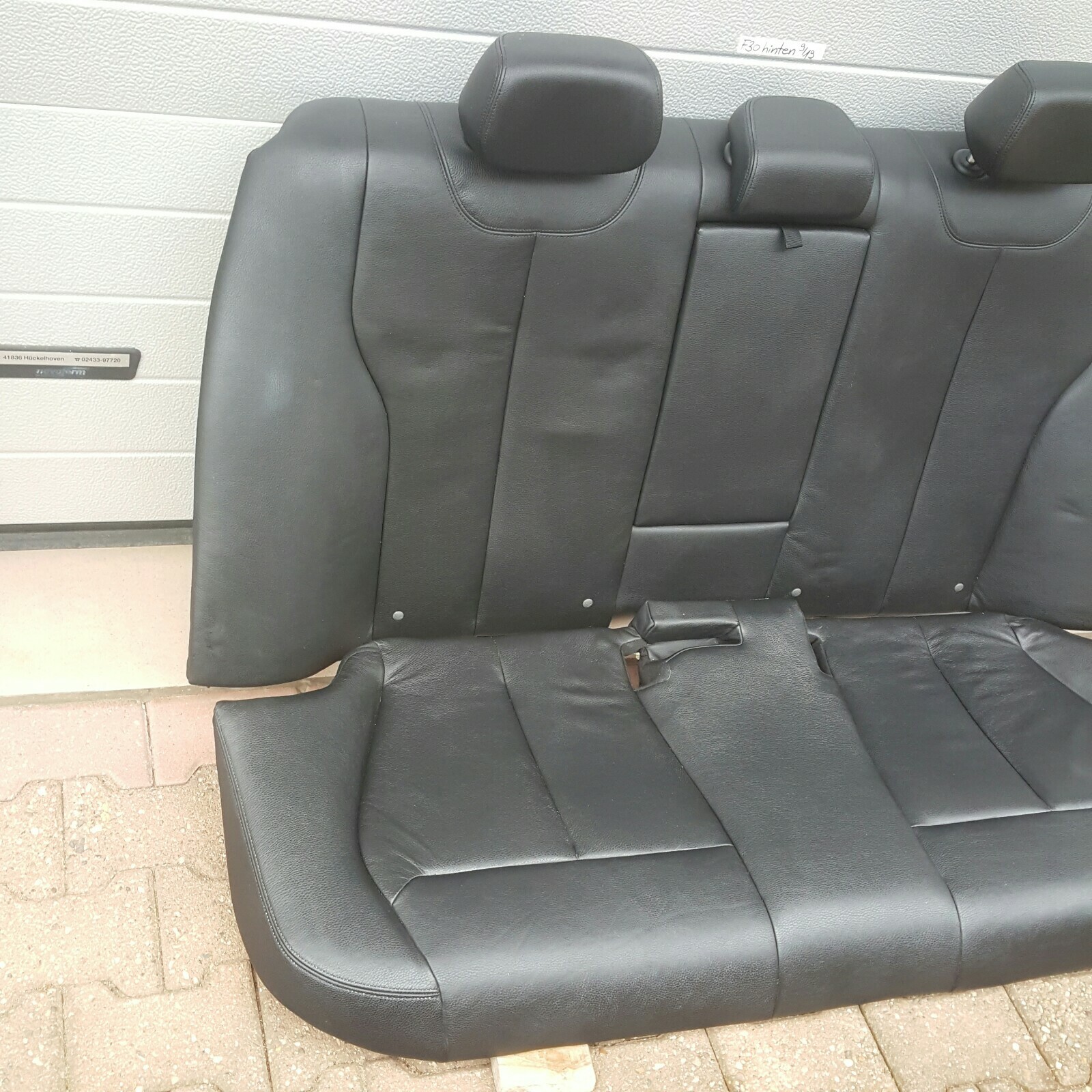 BMW F30 Limousine Rückbank  Rücksitzbank Leder Sitz HINTEN schwarz ABHOLUNG – Bild 5
