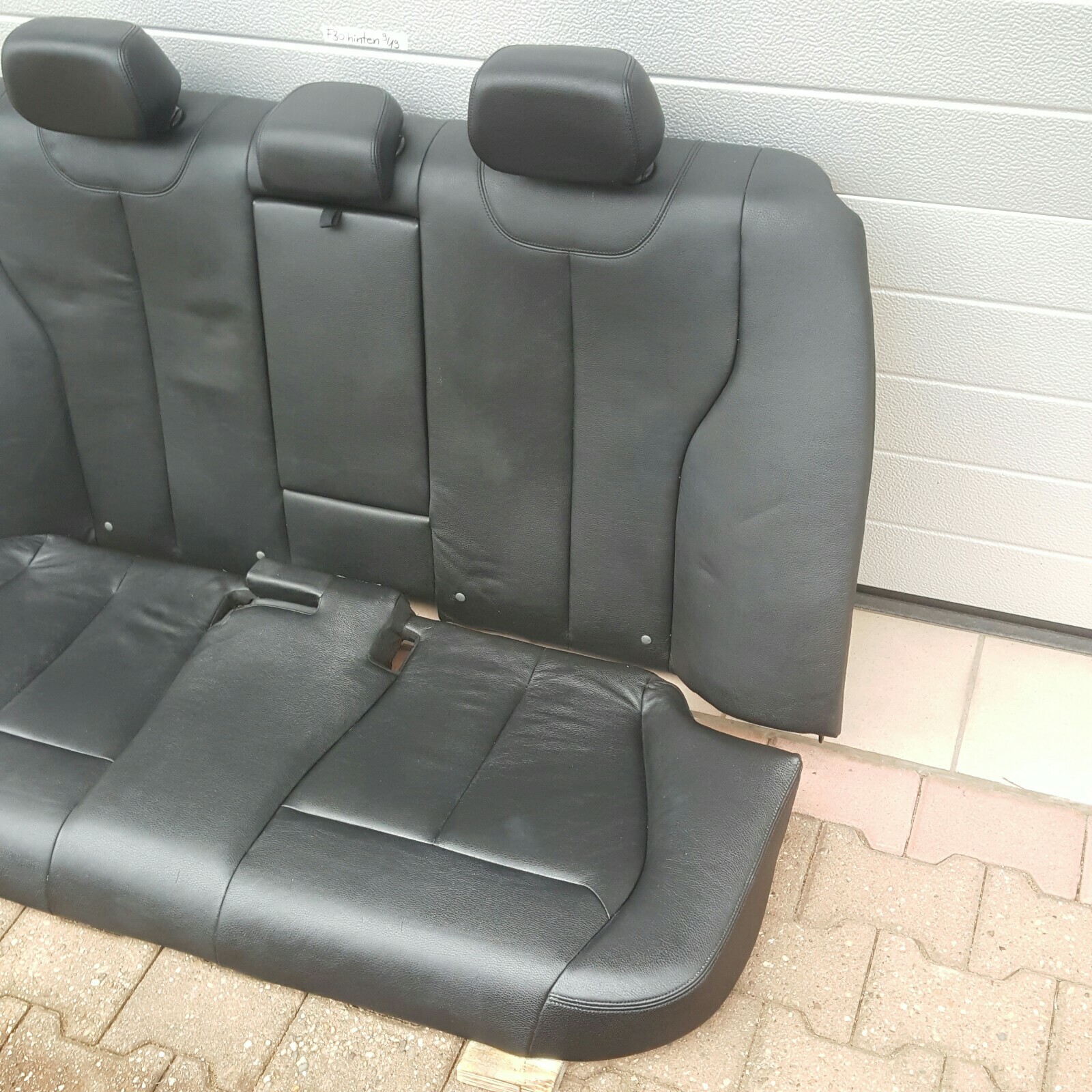 BMW F30 Limousine Rückbank  Rücksitzbank Leder Sitz HINTEN schwarz ABHOLUNG – Bild 6