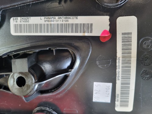 BMW Z4 E85 E86 Tür Verkleidung Türtafel Stoff LINKS Panama Anthrazit 