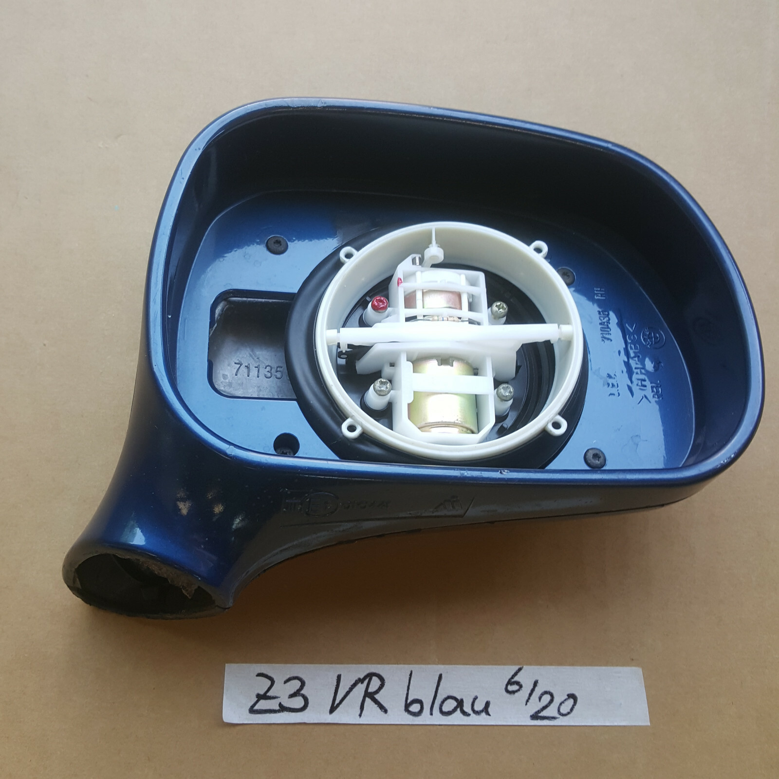 BMW Z3 Roadster Seiten Außen Spiegel Kappe + Motor RECHTS Topas blau  364