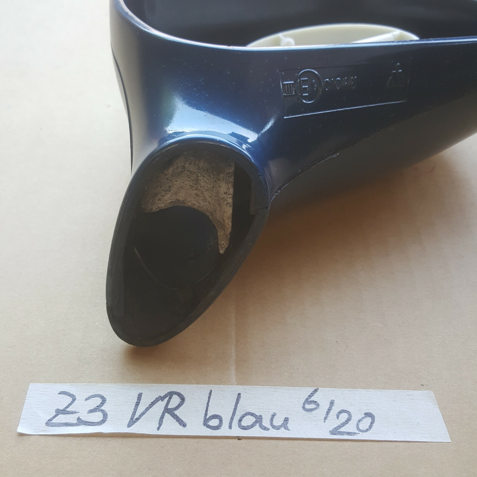 BMW Z3 Roadster Seiten Außen Spiegel Kappe + Motor RECHTS Topas blau  364