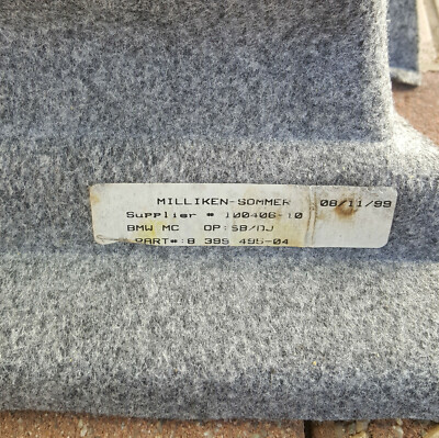 BMW Z3 Kofferraum Teppich Verkleidung Trennwand Gepäckraum 8399495 hinten links