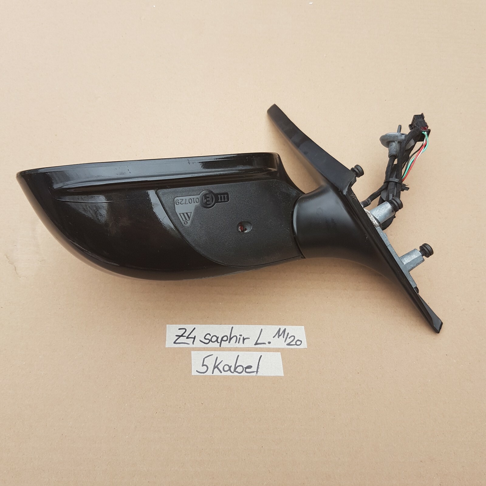 BMW Z4 E85 Seiten Außen Spiegel mit Motor LINKS black saphir schwarz metallic