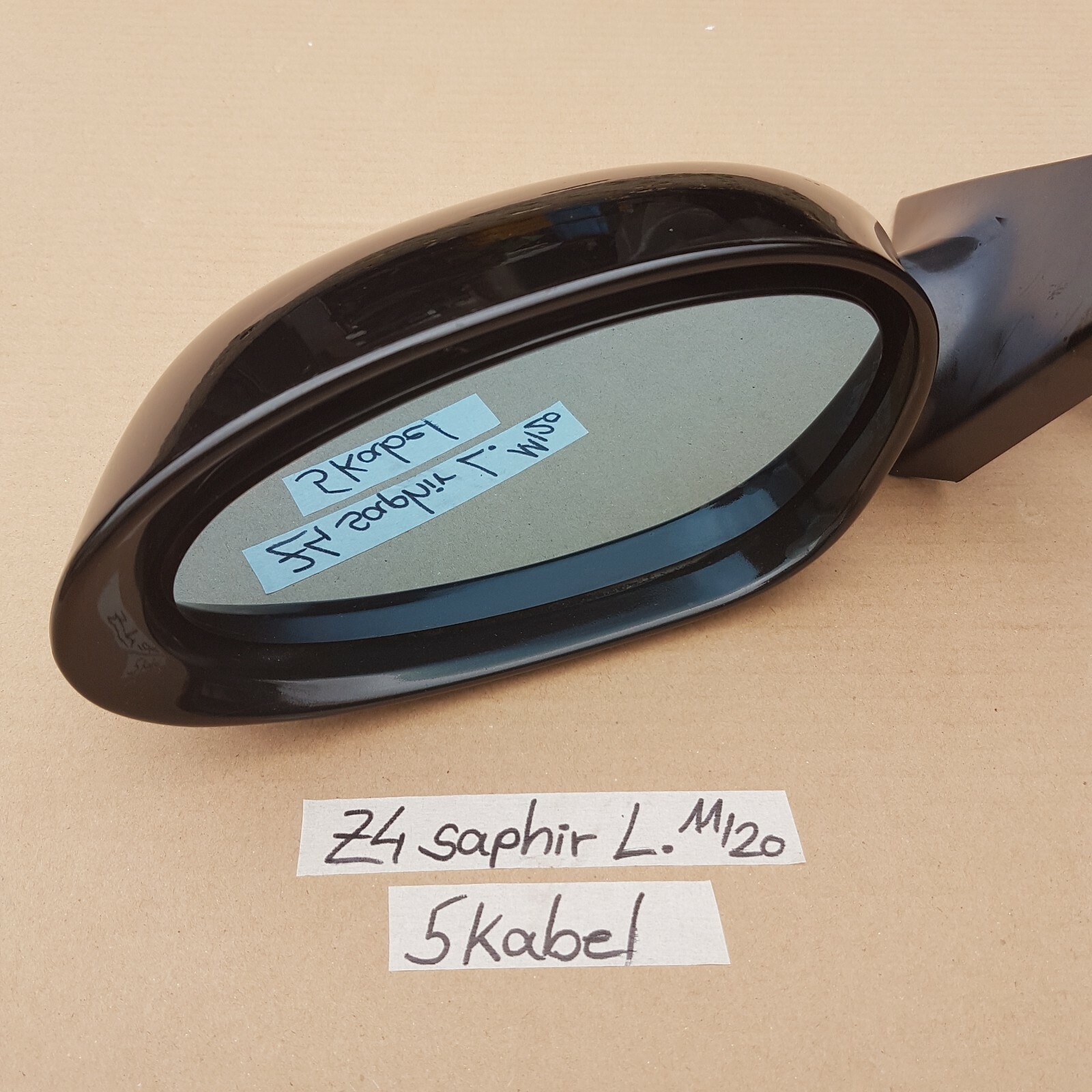 BMW Z4 E85 Seiten Außen Spiegel mit Motor LINKS black saphir schwarz metallic