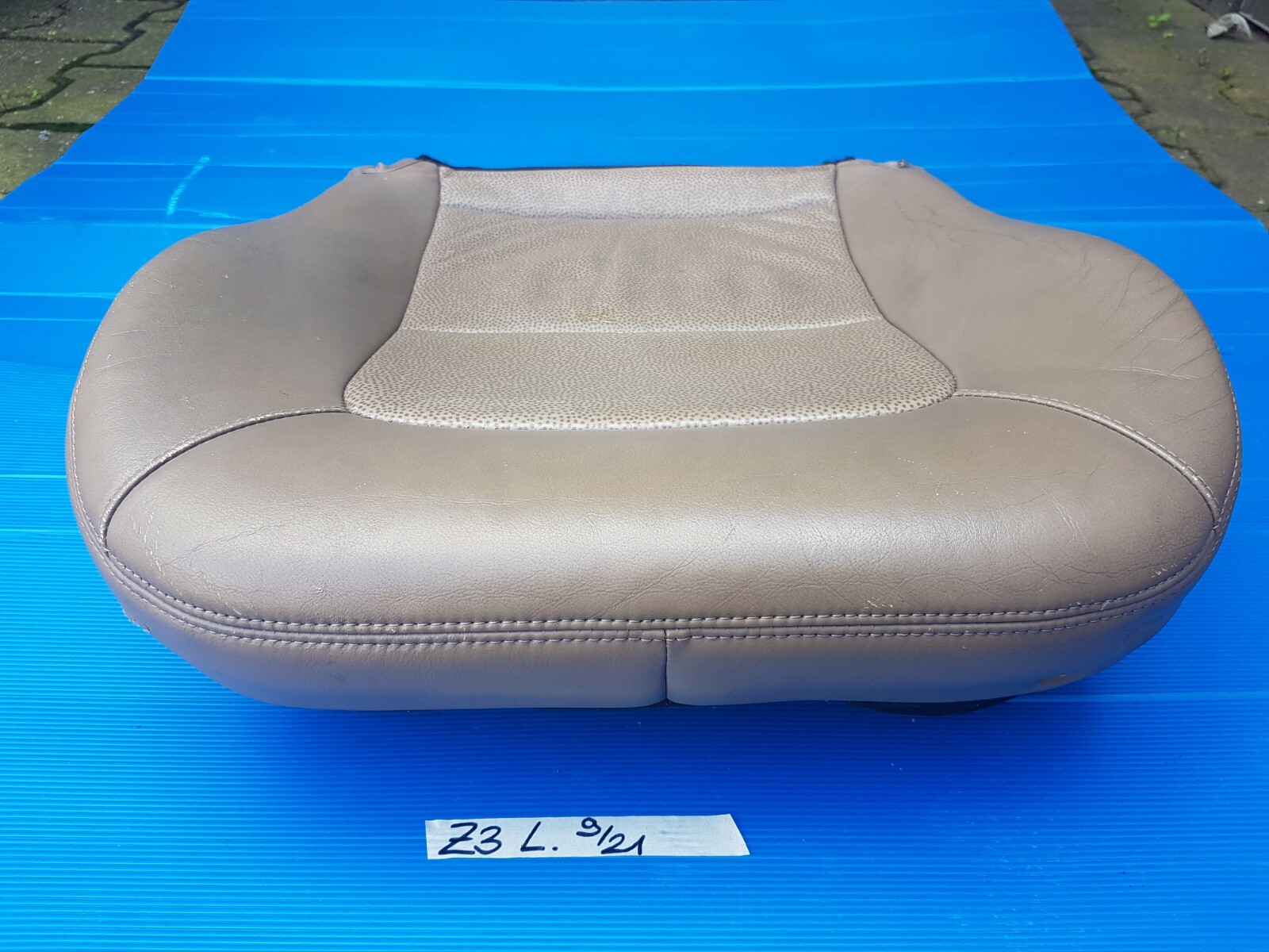 BMW Z3 Fahrer Sitz Unterteil Leder beige Sitzfläche Polster LINKS Reparatur Teil