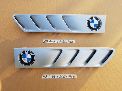BMW Z3 Lufteinlass Ki​emen Ziergitter Motorhaube Arktis Silber RECHTS + LINKS