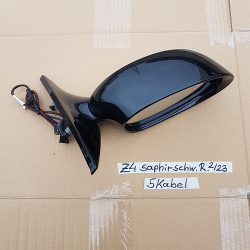 BMW Z4 E85 Seiten Außen Spiegel + Motor RECHTS black saphir schwarz shadow line 