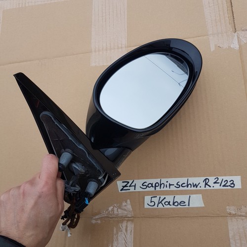 BMW Z4 E85 Seiten Außen Spiegel + Motor RECHTS black saphir schwarz shadow line 