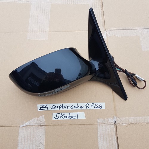 BMW Z4 E85 Seiten Außen Spiegel + Motor RECHTS black saphir schwarz shadow line 