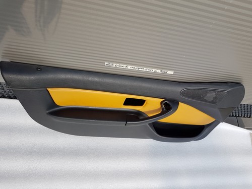 BMW Z3 Roadster Tür Verkleidung Türtafel Leder schwarz gelb nappa sun mit Griff