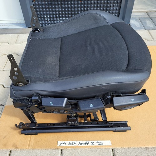 BMW Z4 E85 Beifahrer Sitz Unterteil Stoff Anthrazit + Gestell Schiene Manuell  – Bild 1