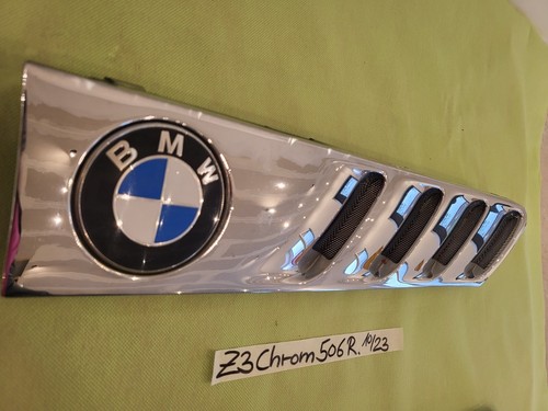 BMW Z3 Lufteinlass Ki​emen Ziergitter Motorhaube Chrom Silber RECHTS  8397506 – Bild 4