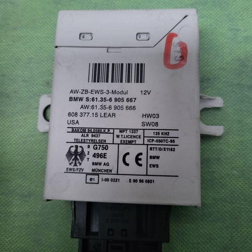 BMW Z4 E85 Motor Steuergerät 7527072 EWS Modul Zündschloss Schlüssel 2,5i  M54 – Bild 4