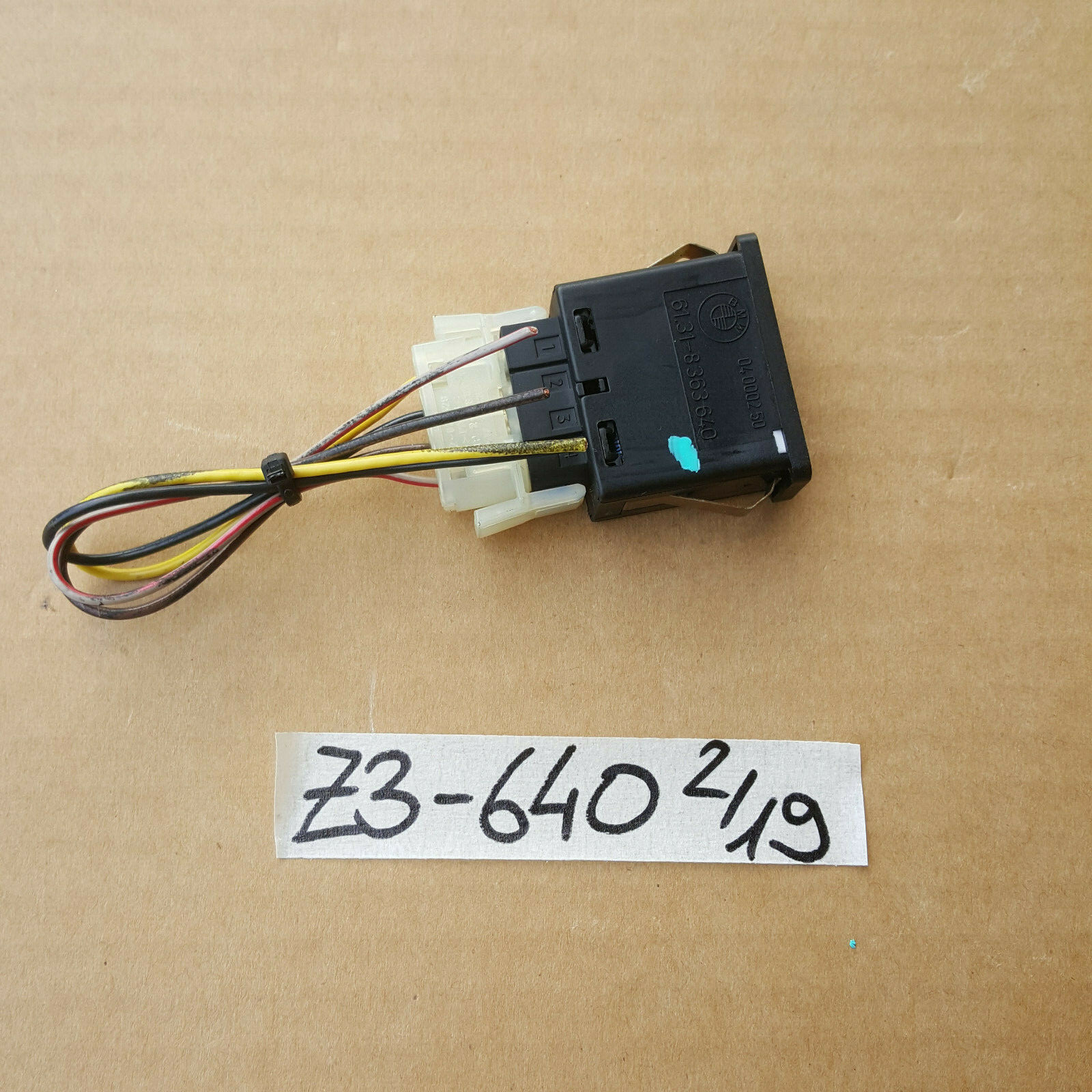 BMW Z3 Schalter Leuchtweitenregulierung LWR Scheinwerfer 8363640 + Stecker – Bild 2