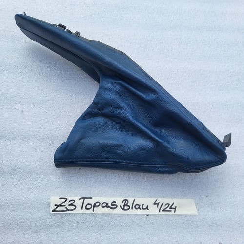 BMW Z3 Roadster Abdeckung für Handbremshebel Leder Sack Handbremse Blau RHD – Bild 2