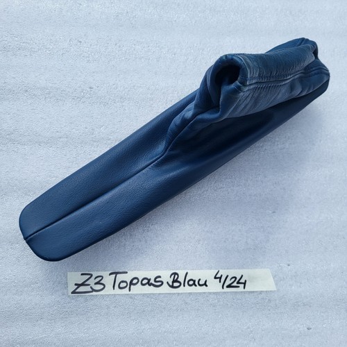 BMW Z3 Roadster Abdeckung für Handbremshebel Leder Sack Handbremse Blau RHD – Bild 3