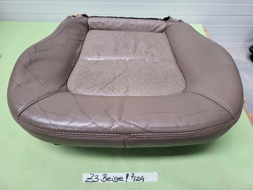 BMW Z3 Roadster Fahrer Sitz Unterteil Leder beige Sitzfläche Polster Bezug LINKS