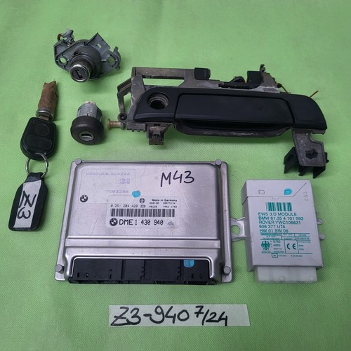 BMW Z3 Roadster Motorsteuergerät EWS Zündschloss Türschloss M43 Motor Schlüssel – Bild 1