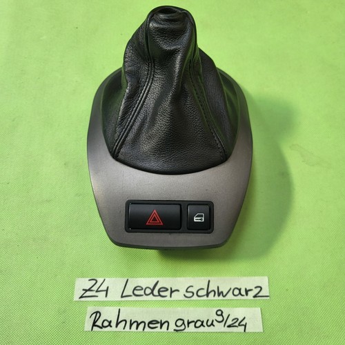 BMW Z4 E85 Schaltsack Leder Manschette Black Blende Schaltkulisse Grau 7026221 