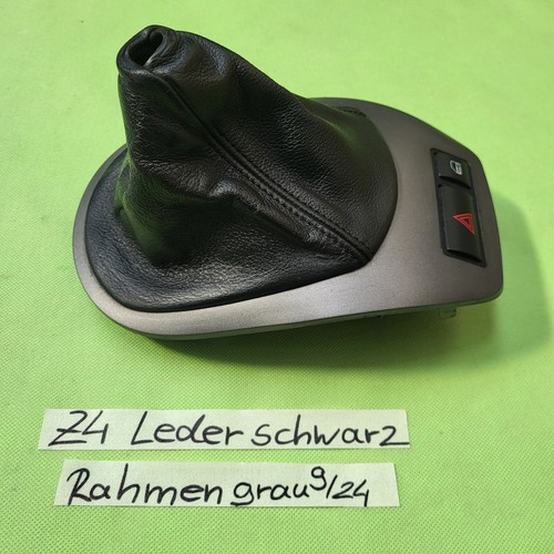BMW Z4 E85 Schaltsack Leder Manschette Black Blende Schaltkulisse Grau 7026221 