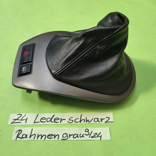 BMW Z4 E85 Schaltsack Leder Manschette Black Blende Schaltkulisse Grau 7026221 