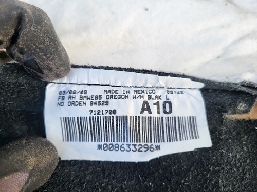 BMW Z4 E85 Sensor Matte Sitzheizung Beifahrer Leder Sitz Bezug Oregon Schwarz 