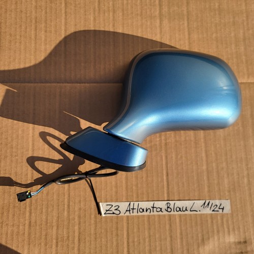 Spiegel BMW Z3 Roadster Seiten Außen Spiegel Kappe Gehäuse LINKS Atlanta blau  – Bild 3