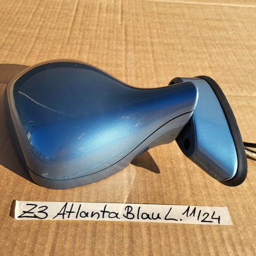 Spiegel BMW Z3 Roadster Seiten Außen Spiegel Kappe Gehäuse LINKS Atlanta blau  – Bild 7