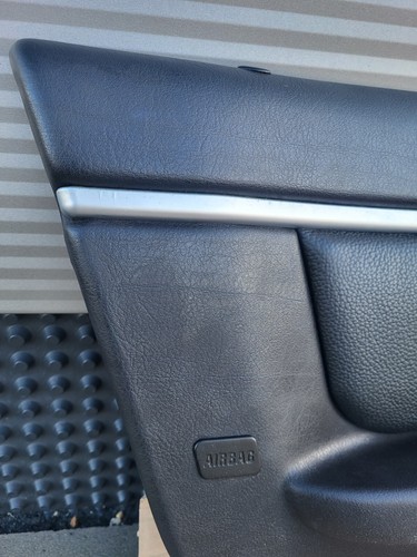 BMW Z3 Tür Verkleidung Leder Schwarz LINKS + Griff + Chrom Leiste Airbag-Klappe